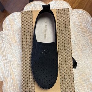 Ilse Jacobsen Tulip platform loafers in black w/ black soles